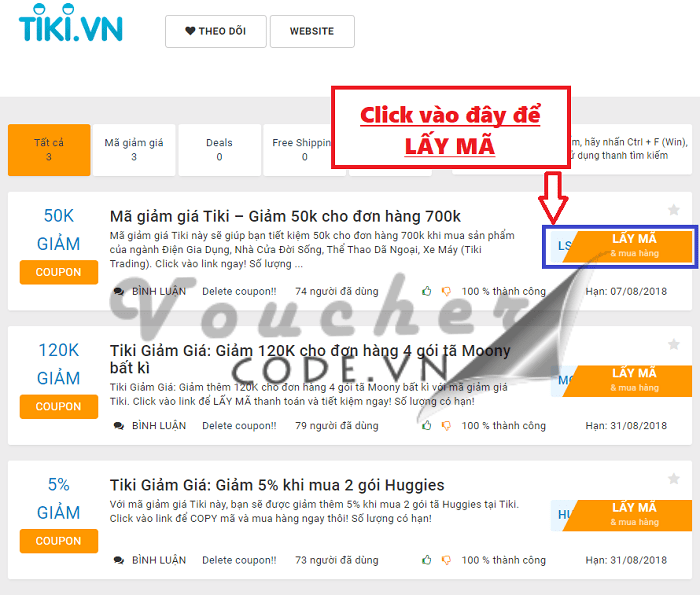 cach lay ma giam gia tiki mã giảm giá Tiki