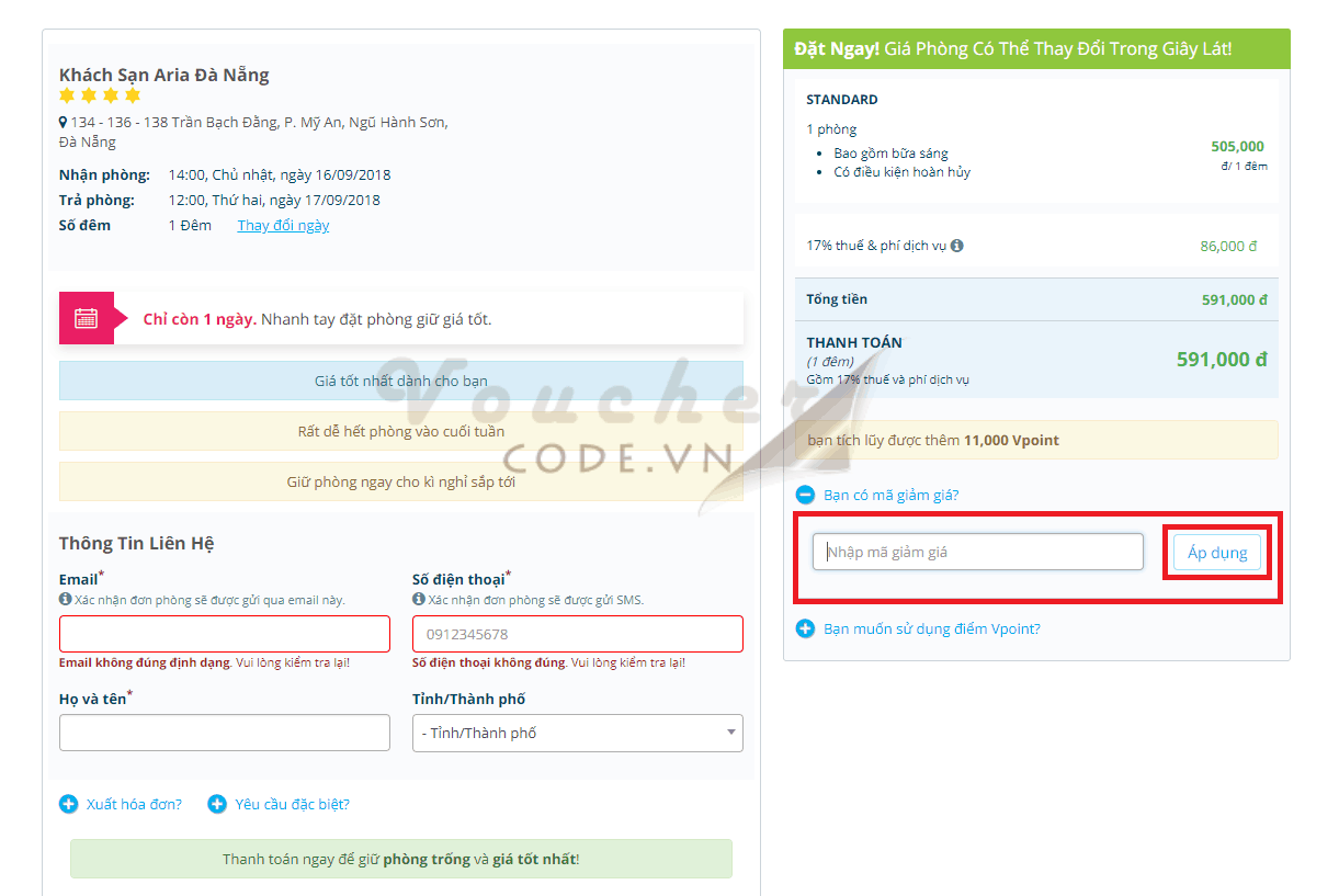 ma giam gia mytour dat phong khach san Mã giảm giá MyTour, voucher MyTour, mã khuyến mãi MyTour