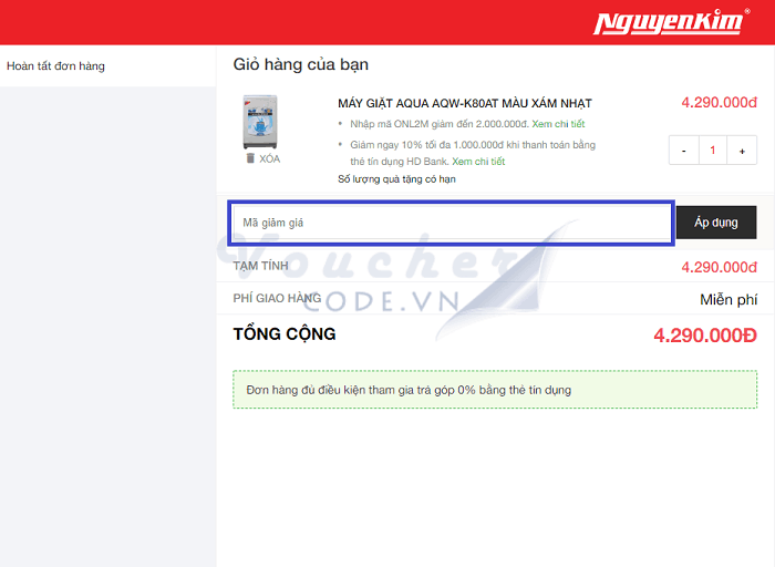 mã giảm giá Nguyễn Kim, voucher Nguyễn Kim, mã khuyến mãi Nguyễn Kim