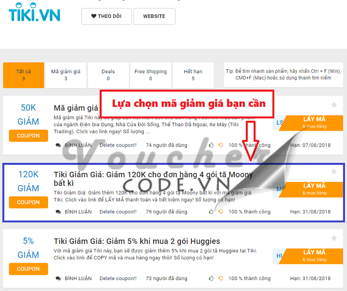 ma giam gia tiki 2 Mã giảm giá Tiki