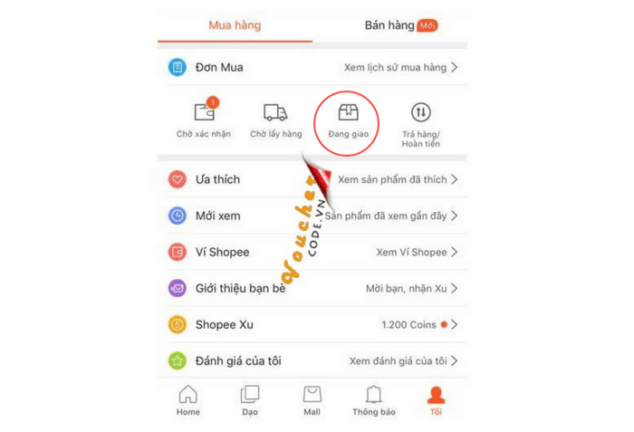 Hủy đơn trong trạng thái hàng đang được giao tới