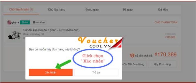 Click chọn " Xác Nhận" 