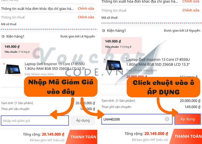 cach nhap ma giam gia tren app lazada Hướng dẫn cách nhập mã giảm giá Lazada trên App