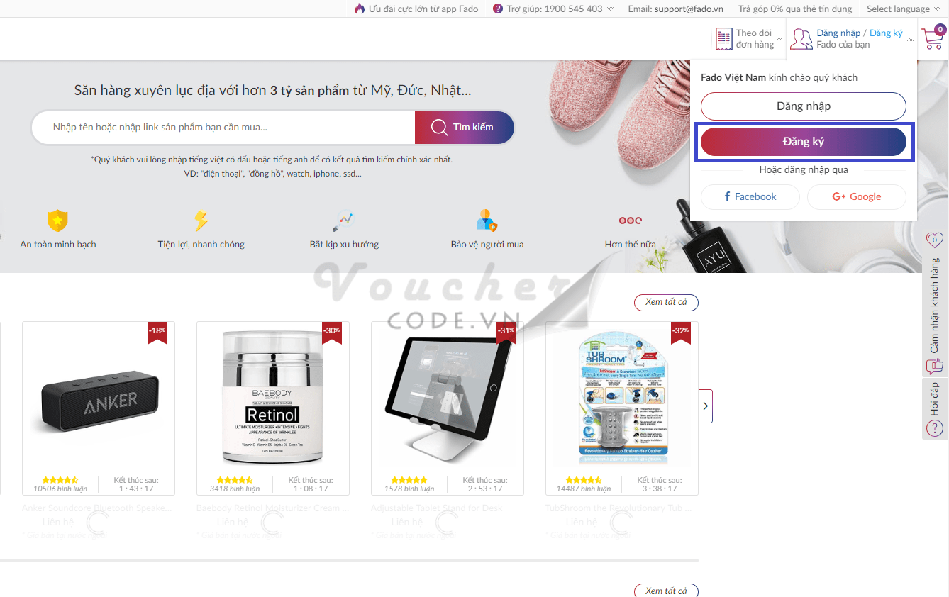 ma gia gia fado Mã giảm giá Fado, voucher Fado, mã khuyến mãi Fado