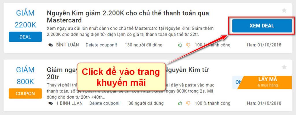 Lấy Deal giảm giá