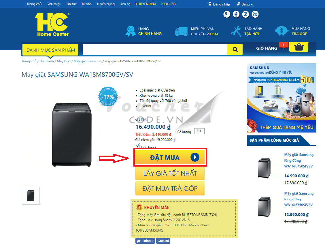 Mã giảm giá HC, voucher HC, mã khuyến mãi HC