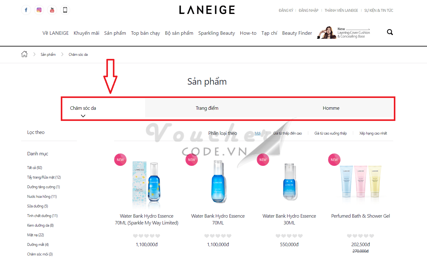 ma giam gia laneige moi nhat Mã giảm giá LANEIGE, voucher LANEIGE, mã khuyến mãi LANEIGE