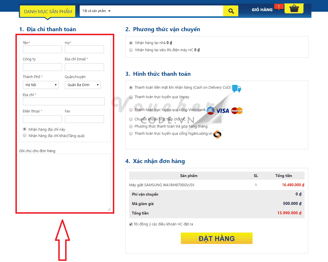 Mã giảm giá HC, voucher HC, mã khuyến mãi HC