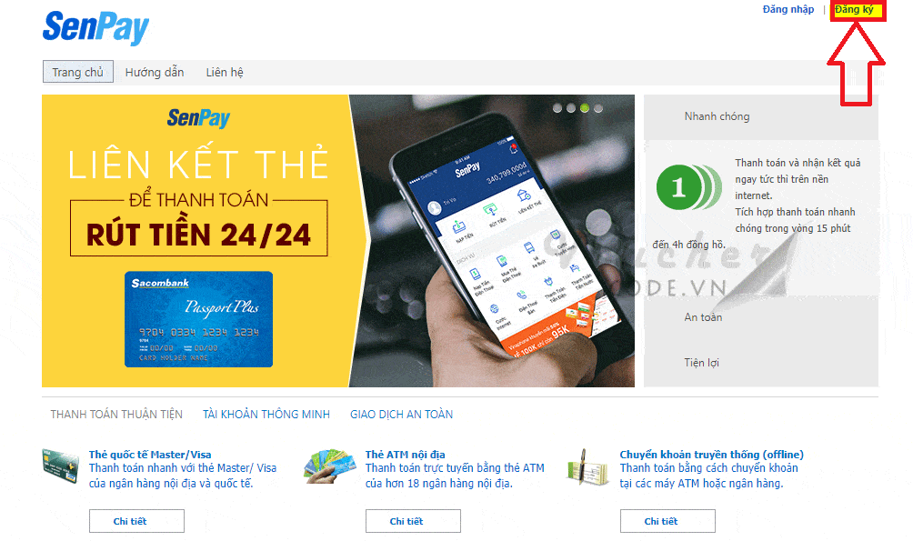 huong dan cai dat va su dung senpay 2 Hướng dẫn cài đặt Senpay