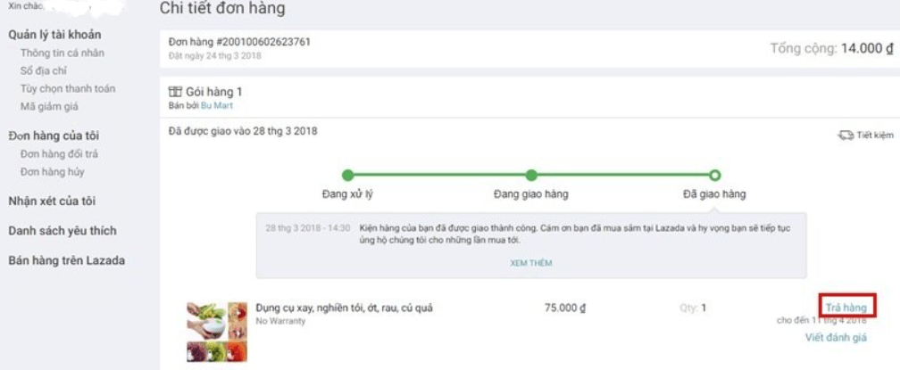 6 Cách đổi trả hàng trên Lazada