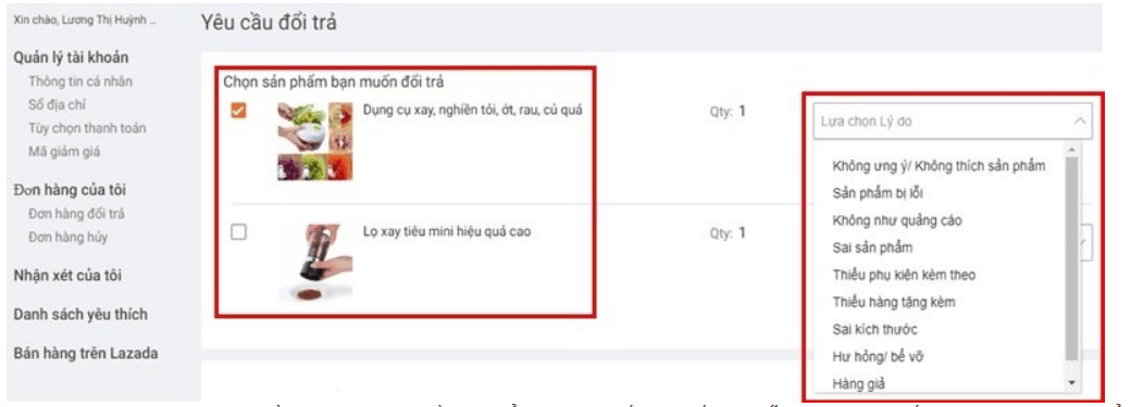 7 Cách đổi trả hàng trên Lazada