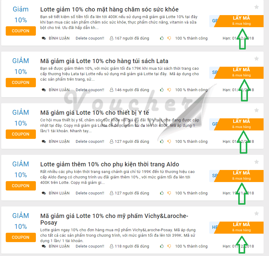 Cach nhap ma giam gia lotte 2.3 Copy mã giảm giá Lotte trên Vouchercode