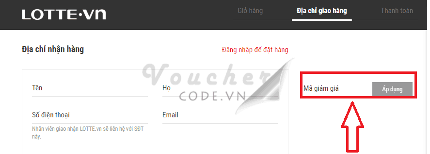 Cach nhap ma giam gia lotte 3 Cach nhap ma giam gia lotte 3
