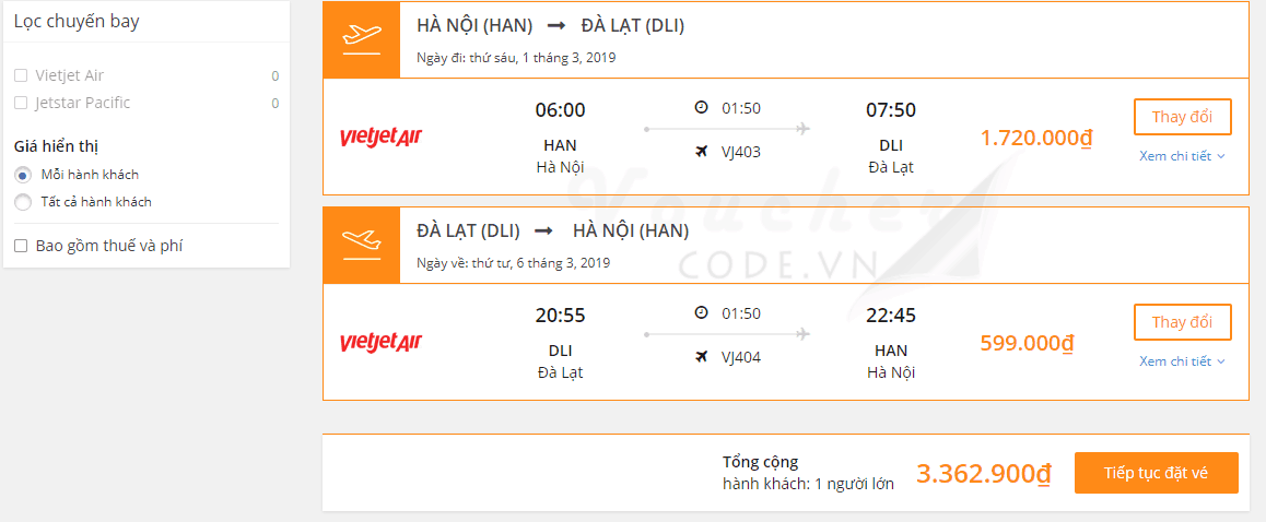 Huong dan dat phong ve may bay vntrip 7.2PNG Hướng dẫn đặt phòng khách sạn / vé máy bay trên VnTrip