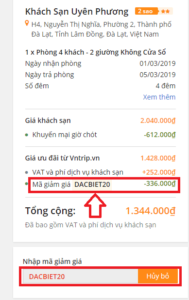 Huong dan dat phong ve may bay vntrip 8.2PNG Hướng dẫn đặt phòng khách sạn / vé máy bay trên VnTrip