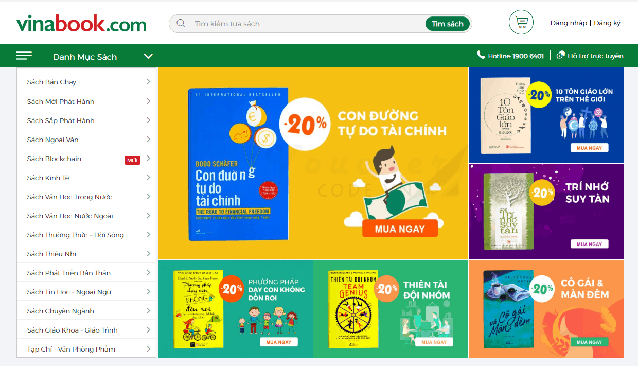 Hướng dẫn mua sách tại Vinabook