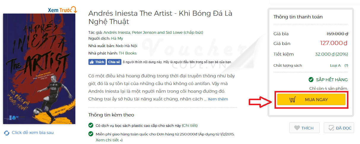 Hướng dẫn mua sách trên Vinabook