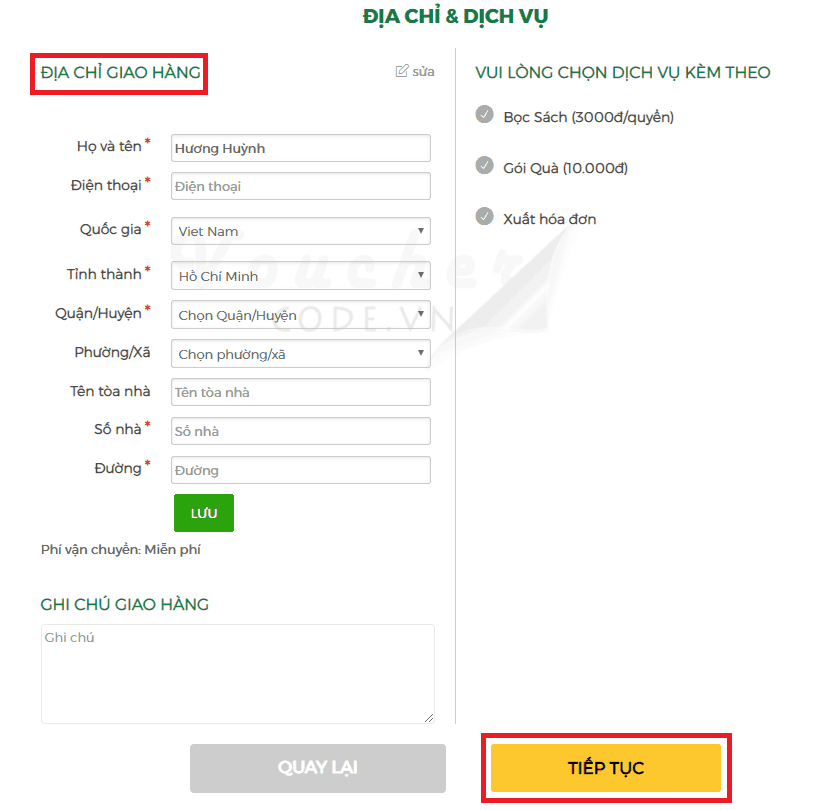 Hướng dẫn mua sách trên Vinabook