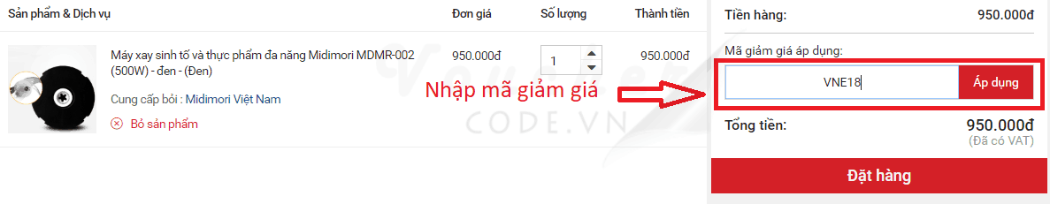 huong dan mua hang shop vnexpress 5.1 Hướng dẫn mua hàng và sử dụng mã giảm giá Shop VnExpress