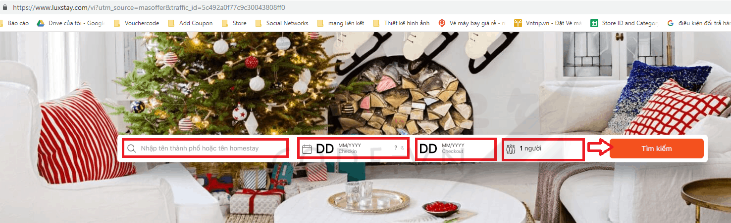 Mã giảm giá Luxstay, tặng voucher đặt phòng khách sạn 1triệu 