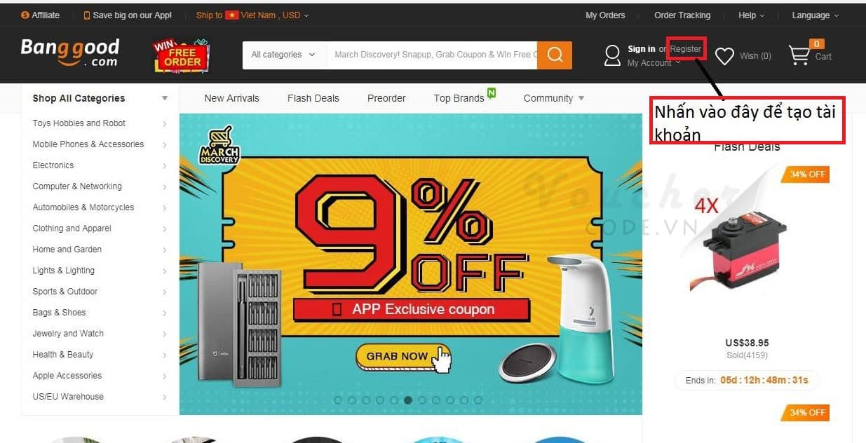 huong dan mua hang tai banggood Hướng dẫn mua hàng trên Banggood