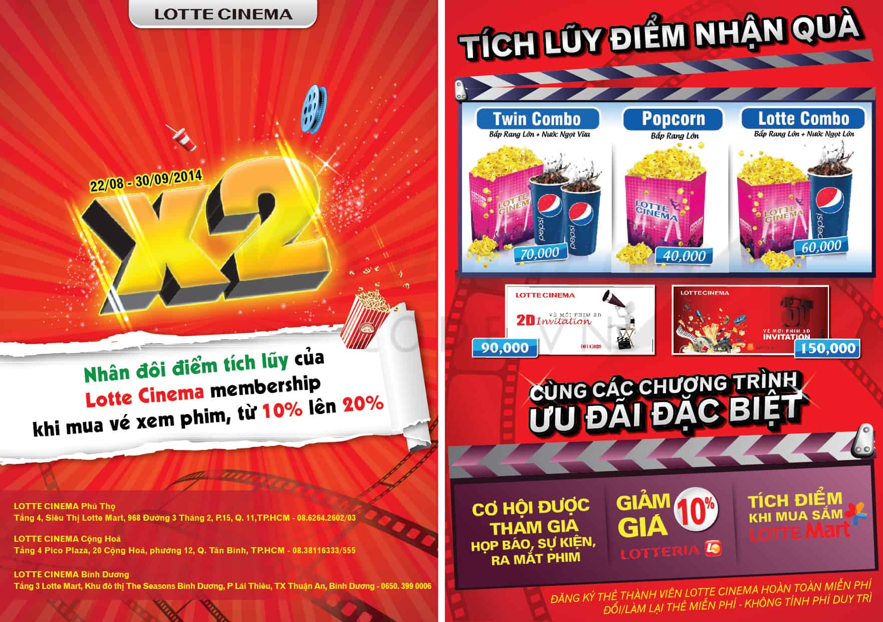 Mã giảm giá Lotte Cinema, Voucher mua vé xem phim Lotte 9K