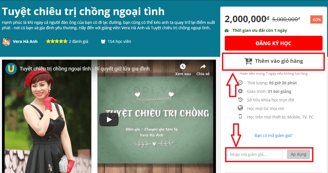 Mã giảm giá khóa học Unica