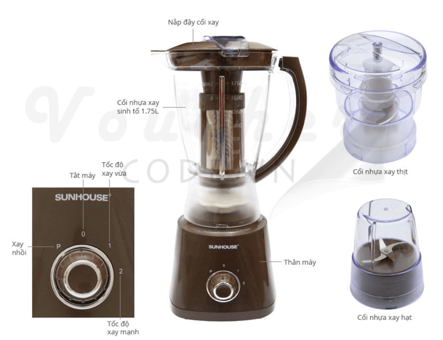 may xay sinh to loai nao tot may xay sinh to da nang Sunhouse SHD5338 2 2 Máy xay sinh tố loại nào tốt