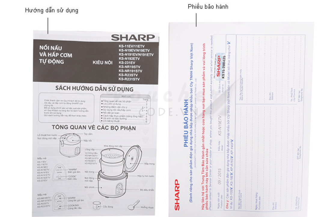 noi com dien chinh hang sharp 3 8l.2 copy Nồi cơm điện Thái Lan loại nào tốt