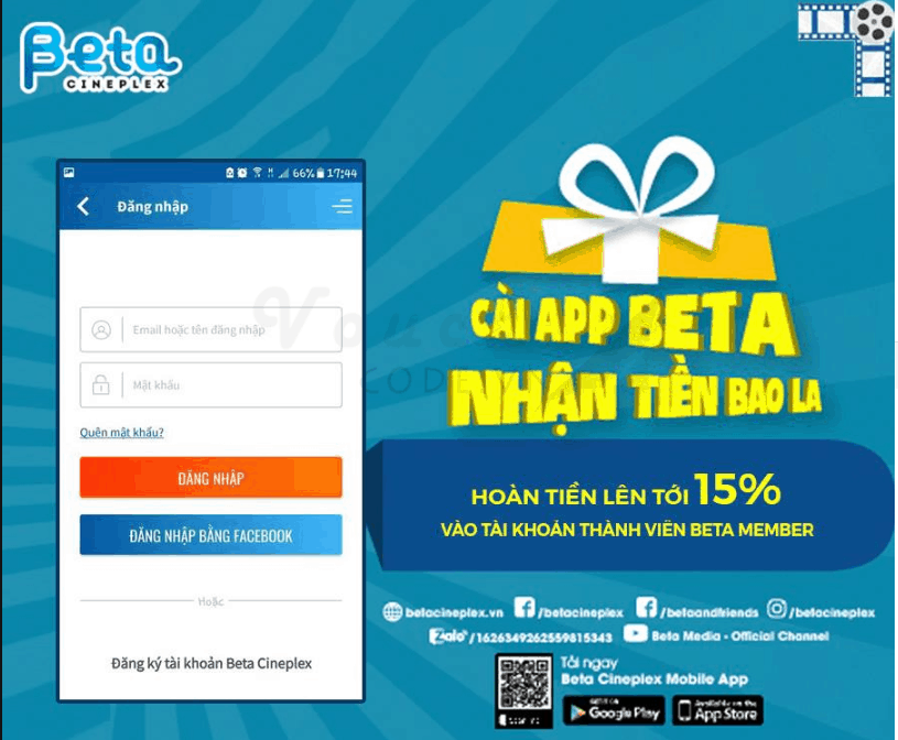 tong hop ma giam gia beta 1 Mã giảm giá Beta Cineplex, mua vé xem phim chỉ với 45K
