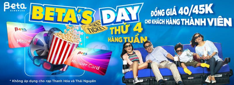 tong hop ma giam gia beta 3 Mã giảm giá Beta Cineplex, mua vé xem phim chỉ với 45K