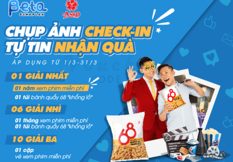 tong hop ma giam gia beta 4 Mã giảm giá Beta Cineplex, mua vé xem phim chỉ với 45K