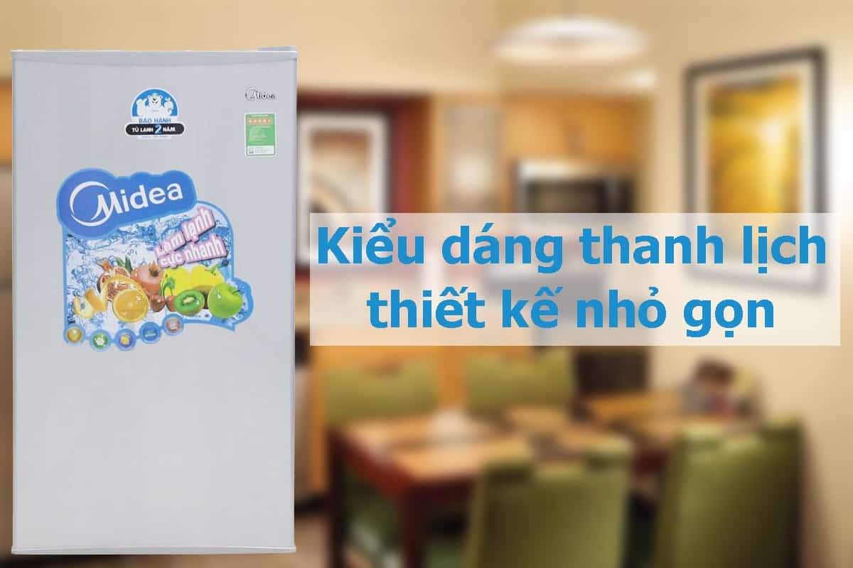 top 5 tu lanh mini duoi 3 trieu Midea HS 122SN 93 l%C3%ADt 1 Top 5 tủ lạnh dưới 3 triệu đáng mua nhất hiện nay