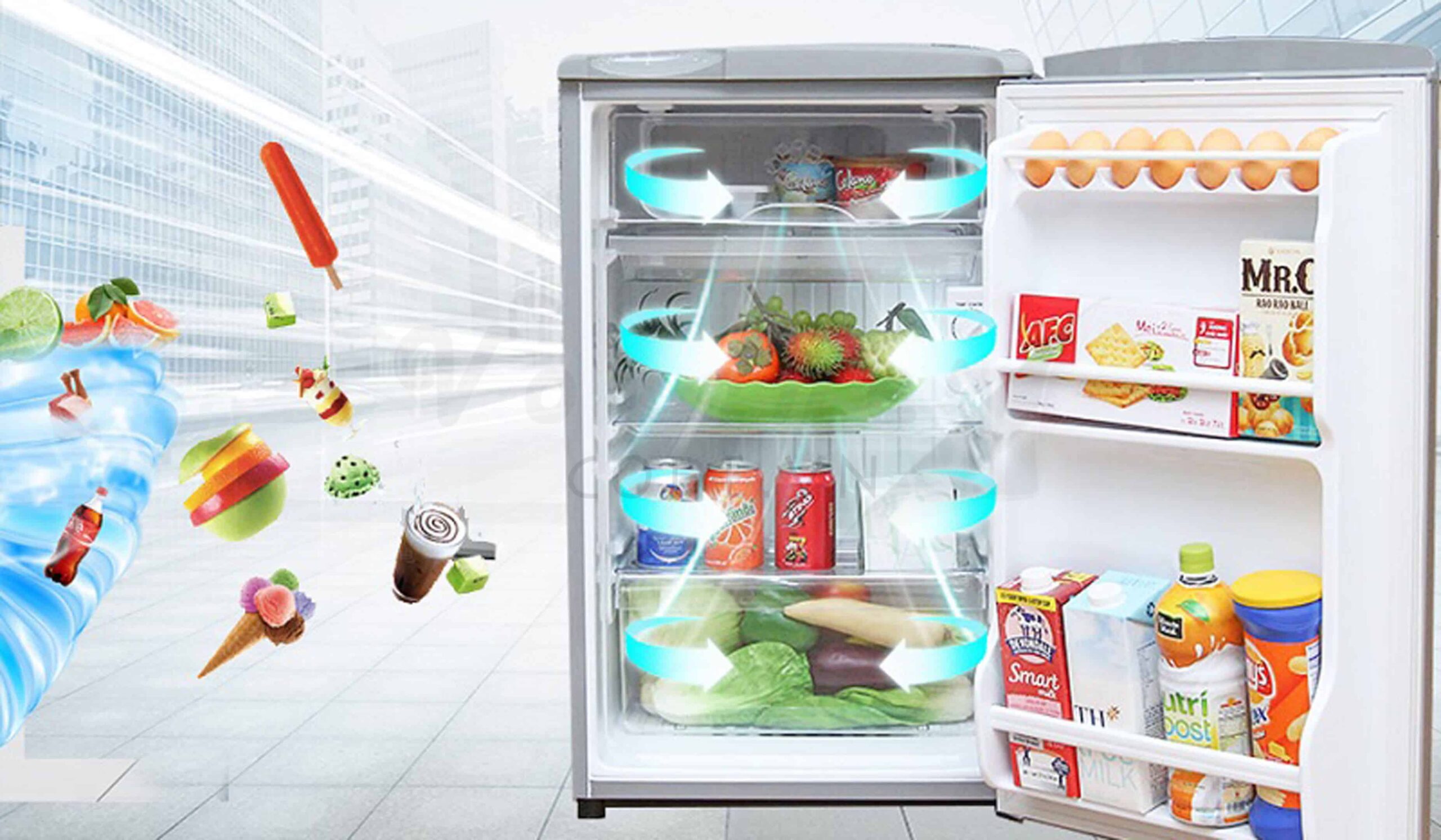 top 5 tu lanh mini duoi 3 trieu Midea HS 122SN 93 l%C3%ADt 2 scaled Top 5 tủ lạnh dưới 3 triệu đáng mua nhất hiện nay
