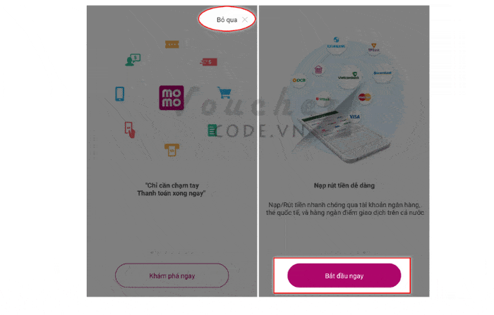 Huong dan cai dat mua hang momo 2 Hướng dẫn cài đặt, thanh toán và hưởng ưu đãi từ MoMo