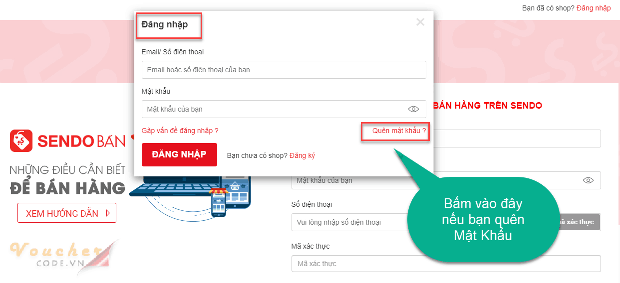 Huong dan cac buoc dang ky ban hang tren sendo