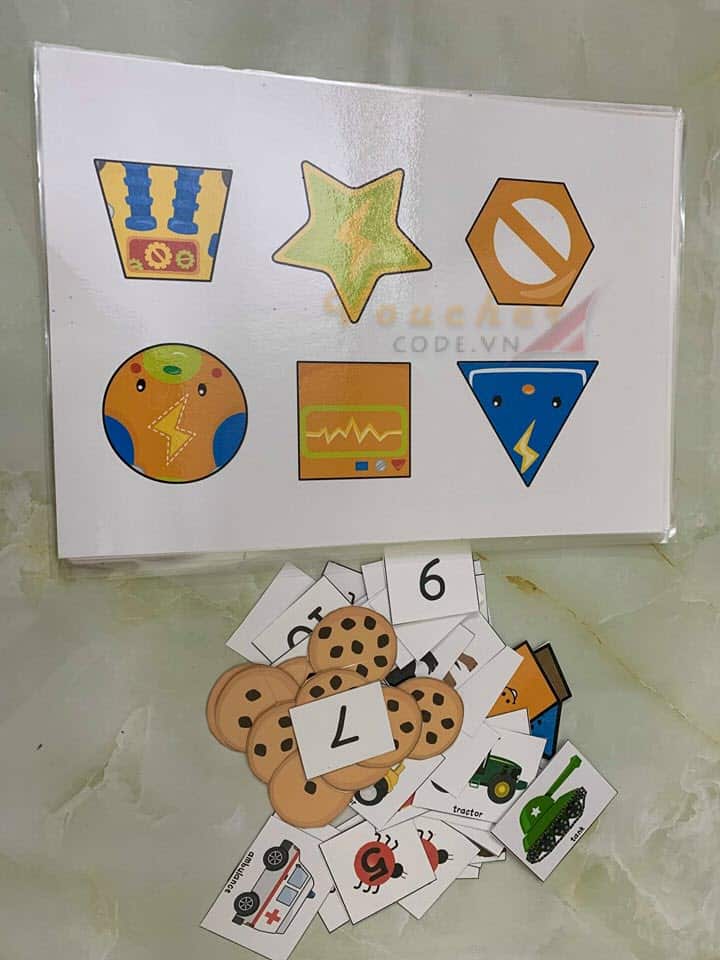 cách làm học liệu ghép nối matching cho bé
