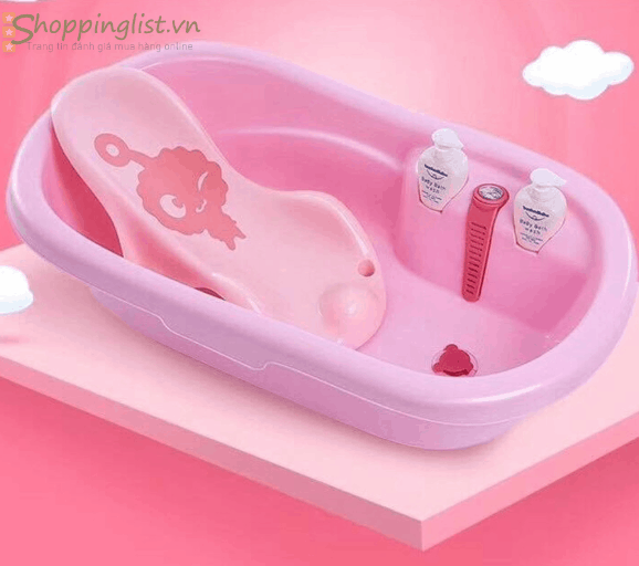 Chau tam cho be loai nao tot 5 Royal Care Chậu tắm cho bé có nhiệt kế Royal Care