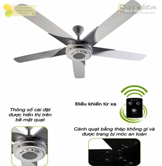 Quat tran gia re 2 Quạt trần Mitsubishi C56-RQ4