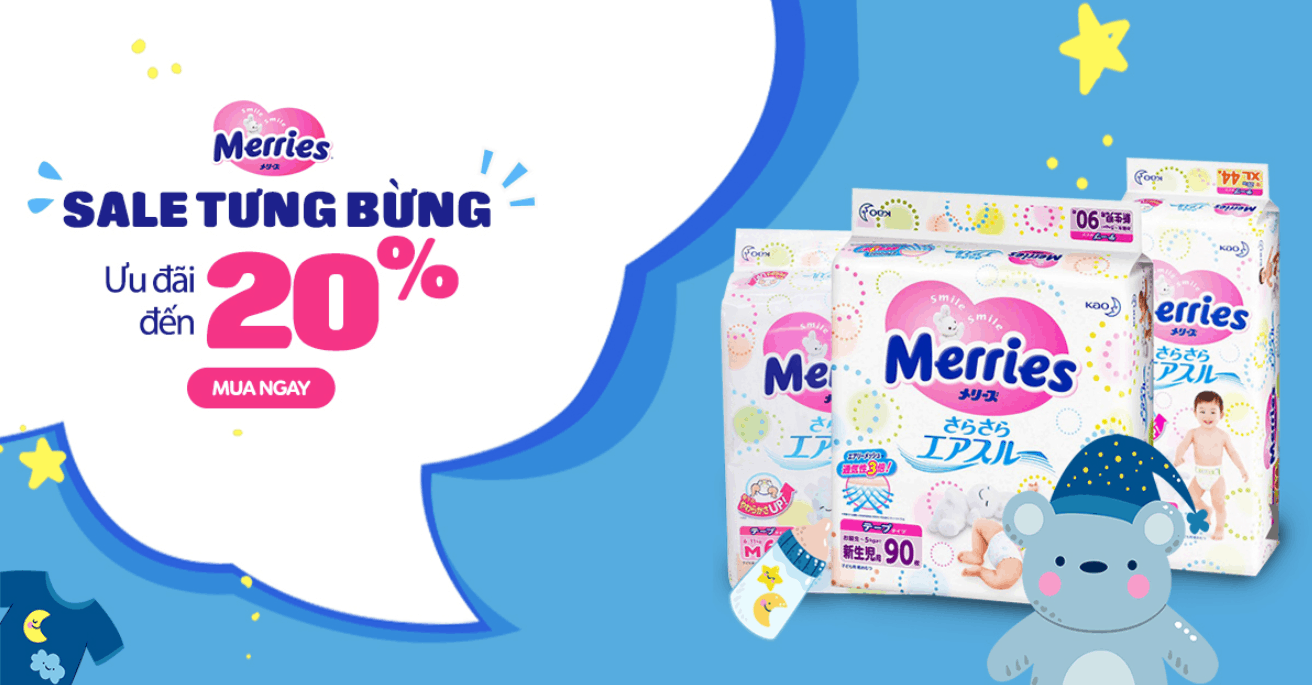 Đánh giá mua bỉm Merries giảm giá trên Adayroi