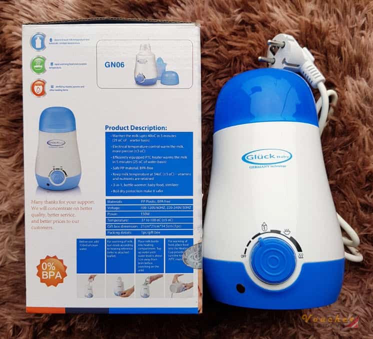 Máy hâm sữa Gluck