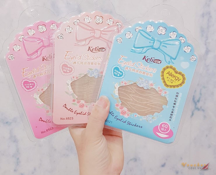 dan kich mi tot nhat 7 Miếng Dán Mí Lưới Keli Allergy Double Eyelid Stickers