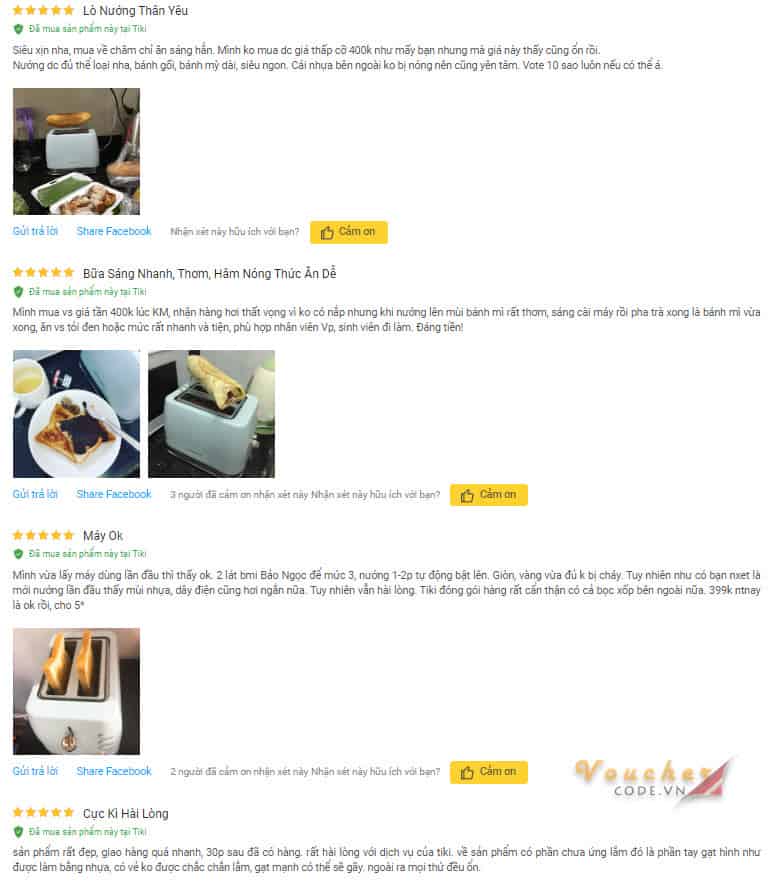 Đánh giá khách hàng về máy nướng bánh mì Lock&Lock EJB221BLU