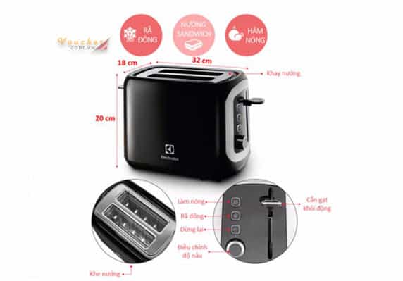 Máy nướng bánh mì Electrolux ETS3505 