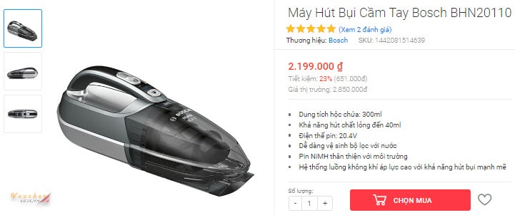 Máy hút bụi cầm tay Bosch BHN20110 