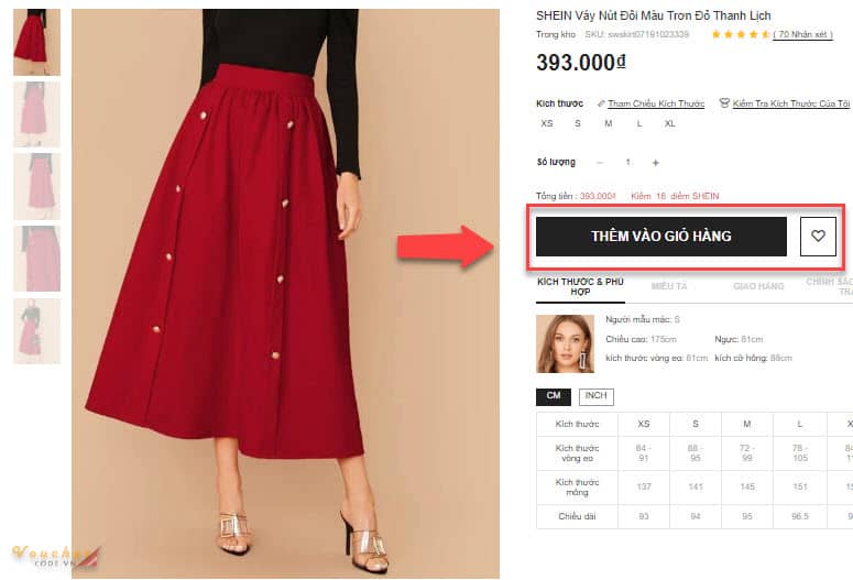 Hướng dẫn mua hàng trên Shein.vn