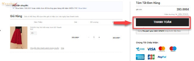 Hướng dẫn mua hàng trên Shein.vn