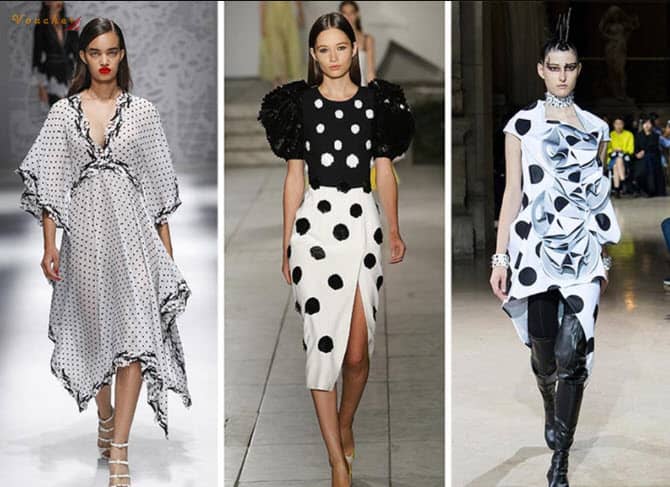 Xu hướng thời trang nữ 2020: Họa tiết chấm bi.
