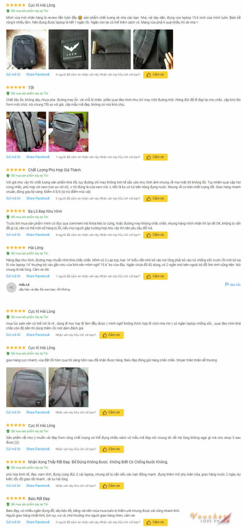 balo nam dep 10 Ý kiến đánh giá khách hàng