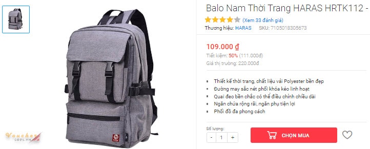 balo nam dep 11 Balo Nam Thời Trang HARAS HRTK112